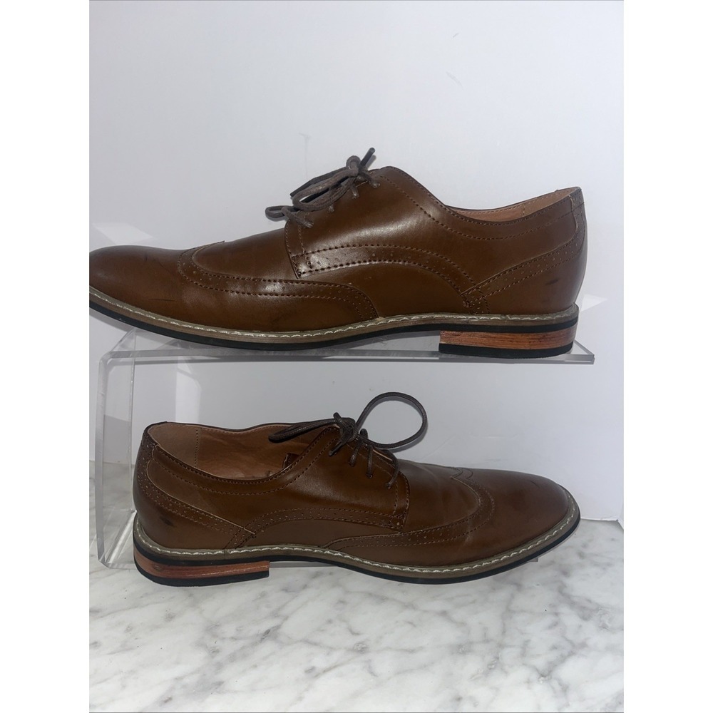 Jousen Milan Size 11 Men's Brown Lace Up Wing Tip Oxfords